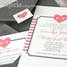 Heart Striped Wedding Invitation - Printable - DIY