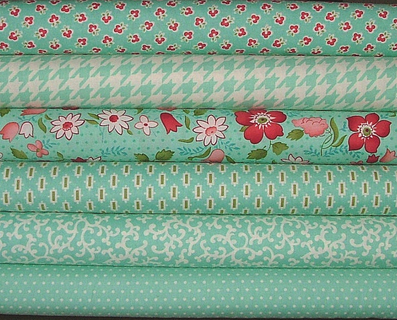 LAST ONE 13.5" Bundle of Vintage Modern in Teal by Bonnie & Camille for Moda