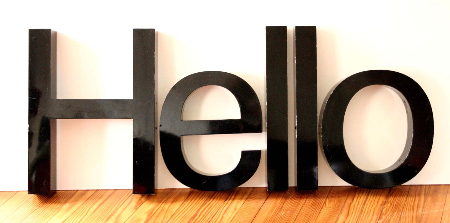 Hello- Wonderful Repurposed Letters - Making Art with Letters