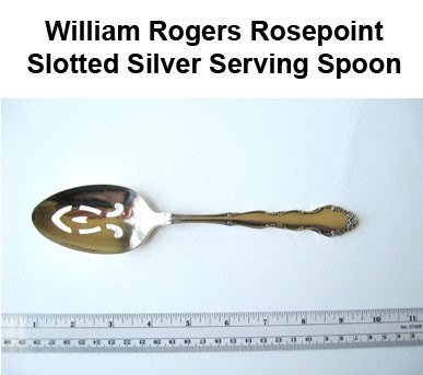 William Rogers Rosepoint Slotted Silver by silvergoldbuyers