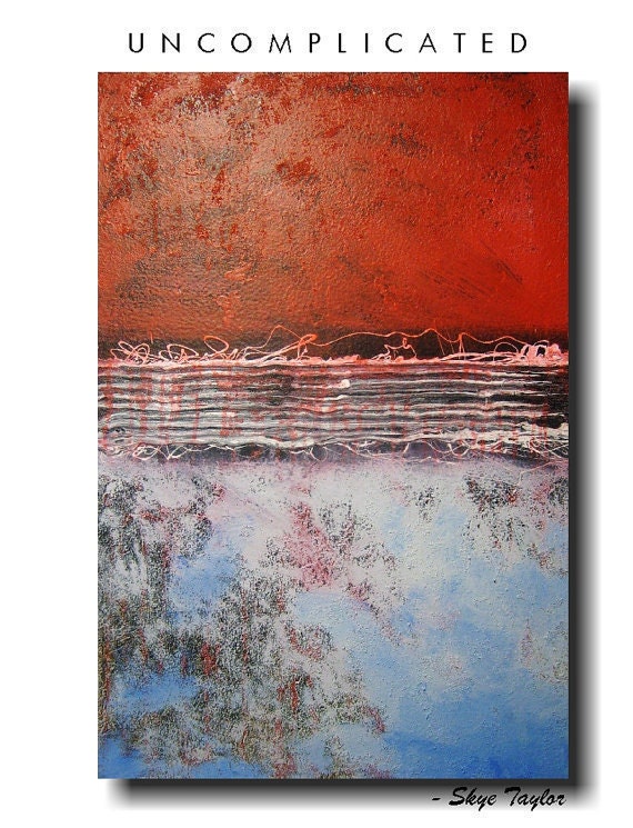 Abstract  modern art - Uncomplicated - 24 x 36 - Skye Taylor