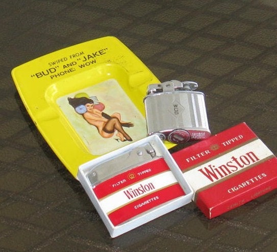 reserved for Taylor ...Vintage Lighter -Ashtray Group