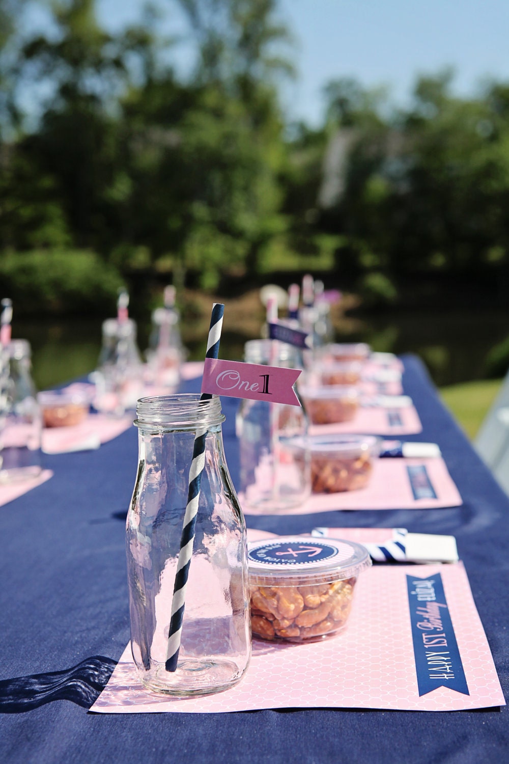 Preppy Nautical Collection:  Printable Favor Tag (Color Choices)