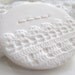 brooch with stitches - brooch WHITE NOISE series lace imprint - wedding brooch - white textured brooch