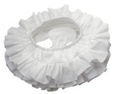 White Ruffle Diaper Cover Fabric Tutu Baby Skirt All Around Ruffle Bloomer