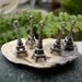 12 pcs - 3D Paris Eiffel Tower Metal Charms in Antique Silver - nickel and lead free