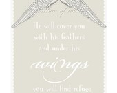Wings Scripture Art Print - Home Decor