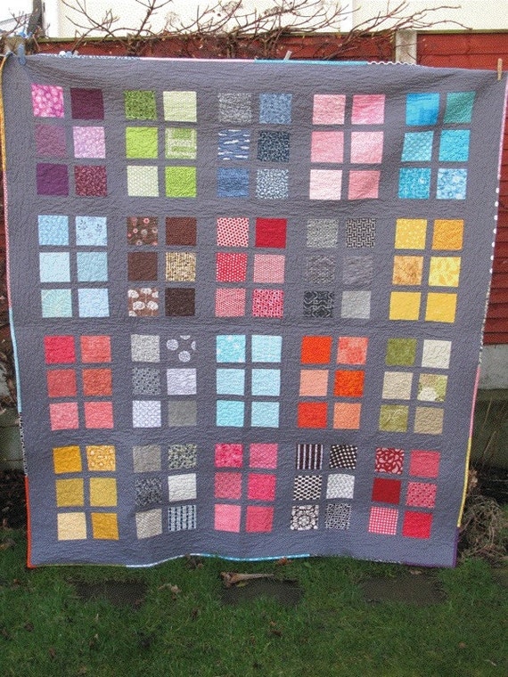Rainbow Windows Lap Quilt/Throw