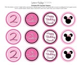 DIY Printable Minnie Mouse Cupcake Toppers