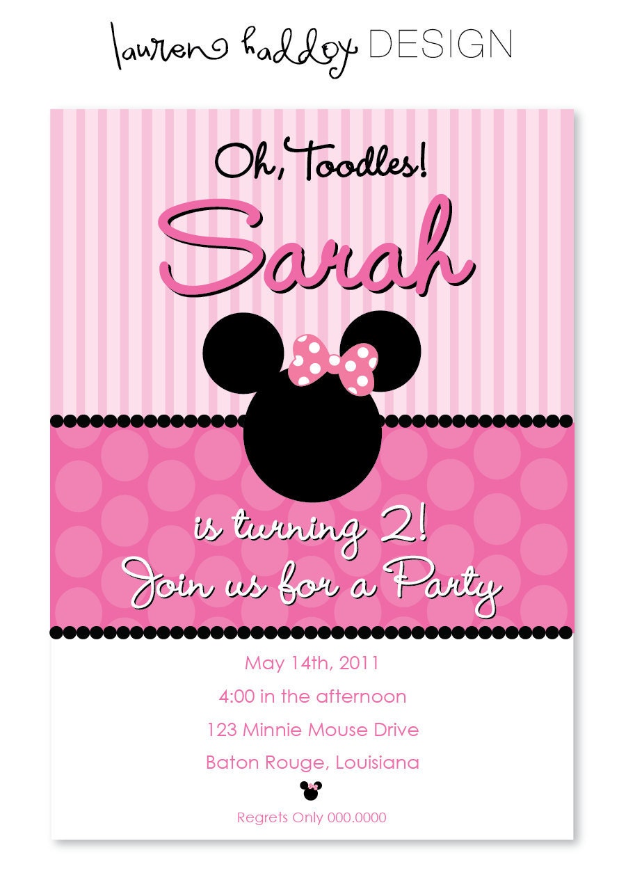 Minnie Mouse Birthday Invitation Il_570xn