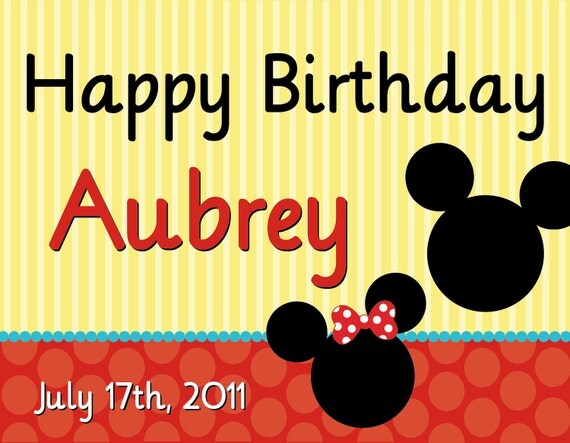 DIY Mickey & Minnie Mouse Party Package Il_570xn