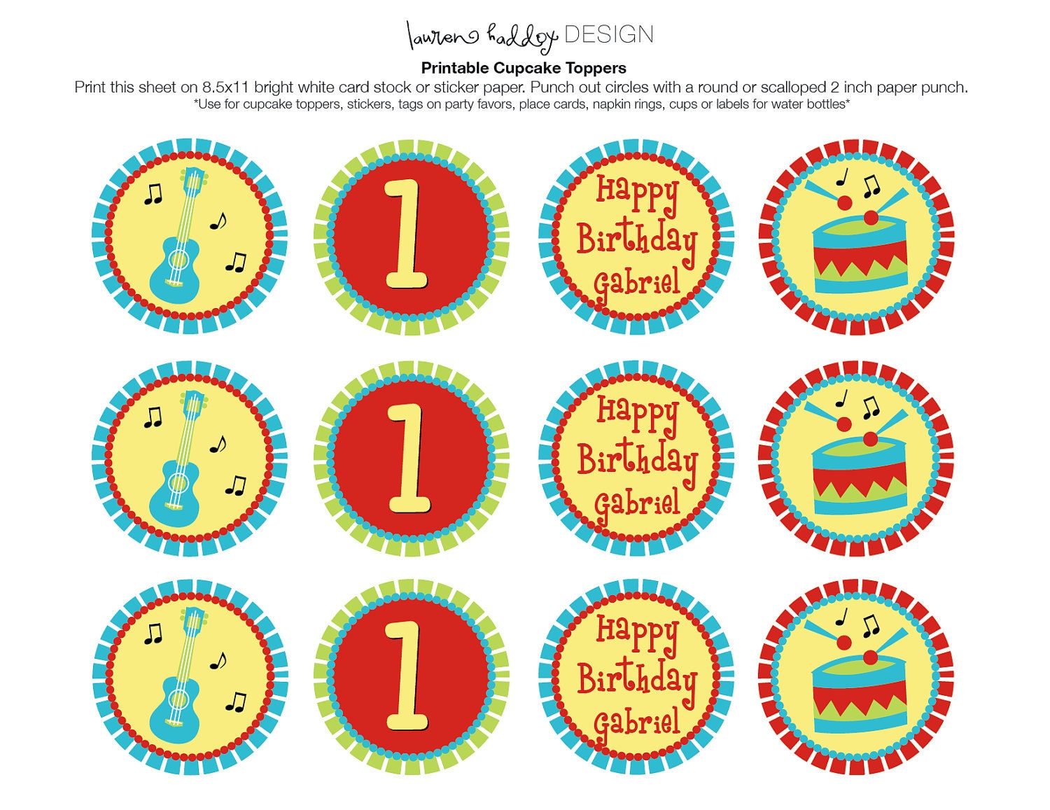 DIY, Music Cupcake Toppers Il_570xn