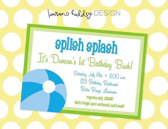 DIY, Beach Ball Invitation Il_570xn