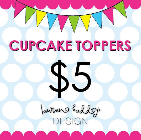 DIY, Cupcake Toppers, A LA CARTE Il_570xn