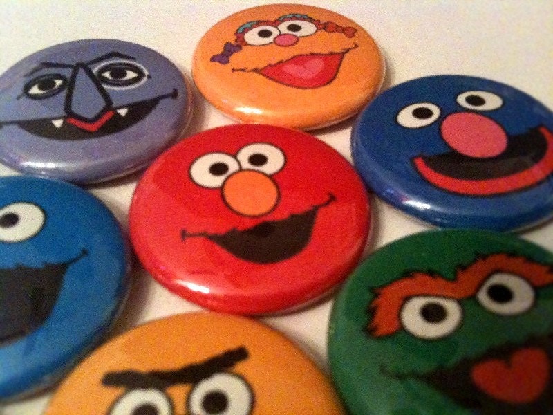 SESAME STREET - a pinback button set