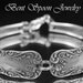Antique Spoon Bracelet, Silverware Jewelry, Spoon Jewelry, Bridal Bracelet, Bridesmaids Bracelet - Portland 1891
