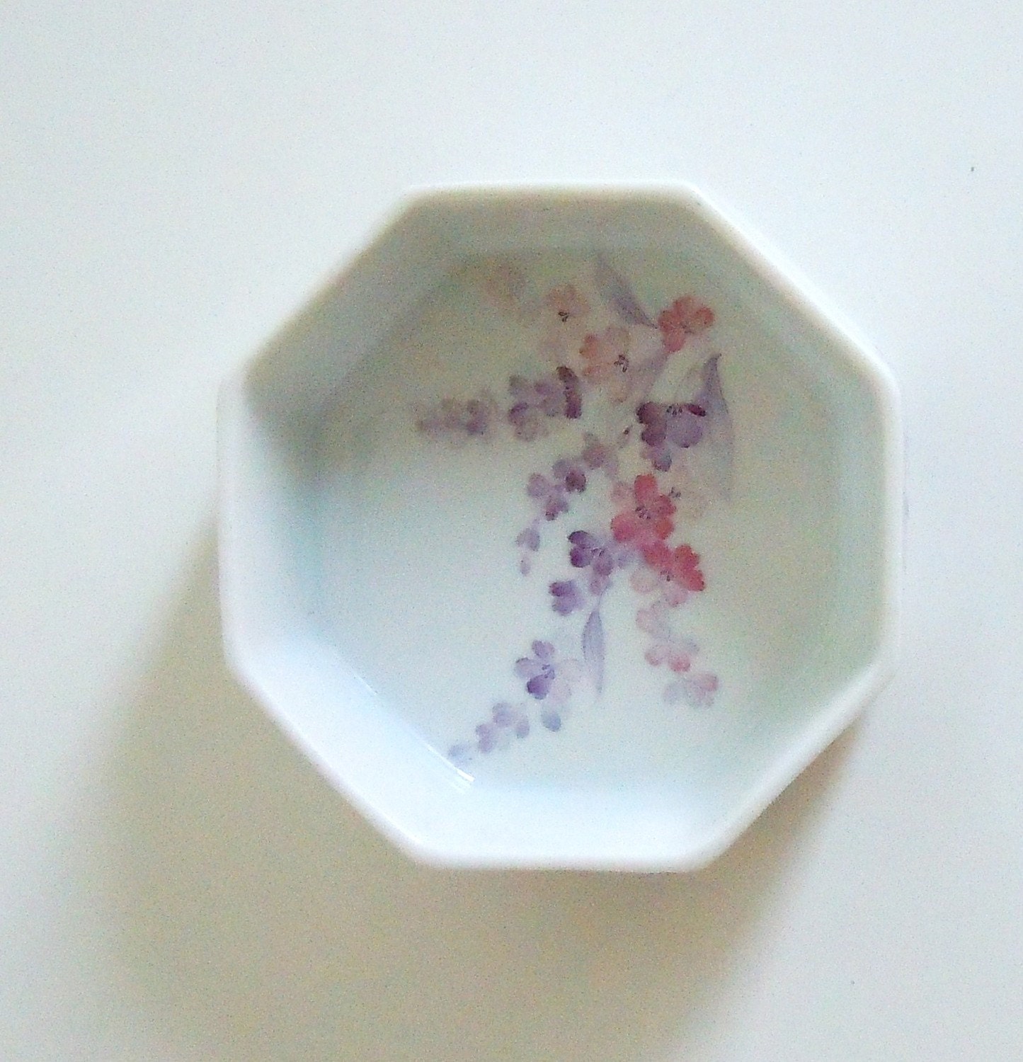 Vintage Octogan Flower Dish