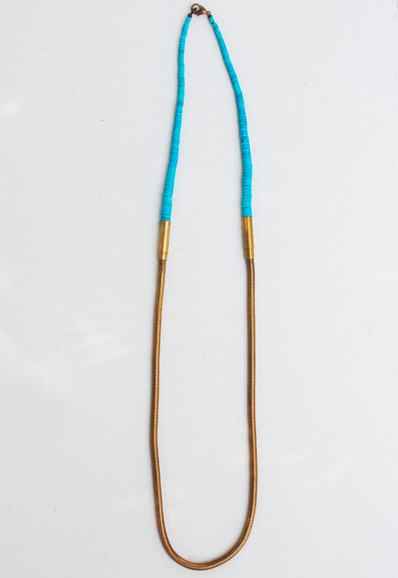 Turquoise Heishi Necklace