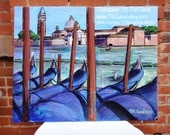 Painting of Venice, Italy Gondolas