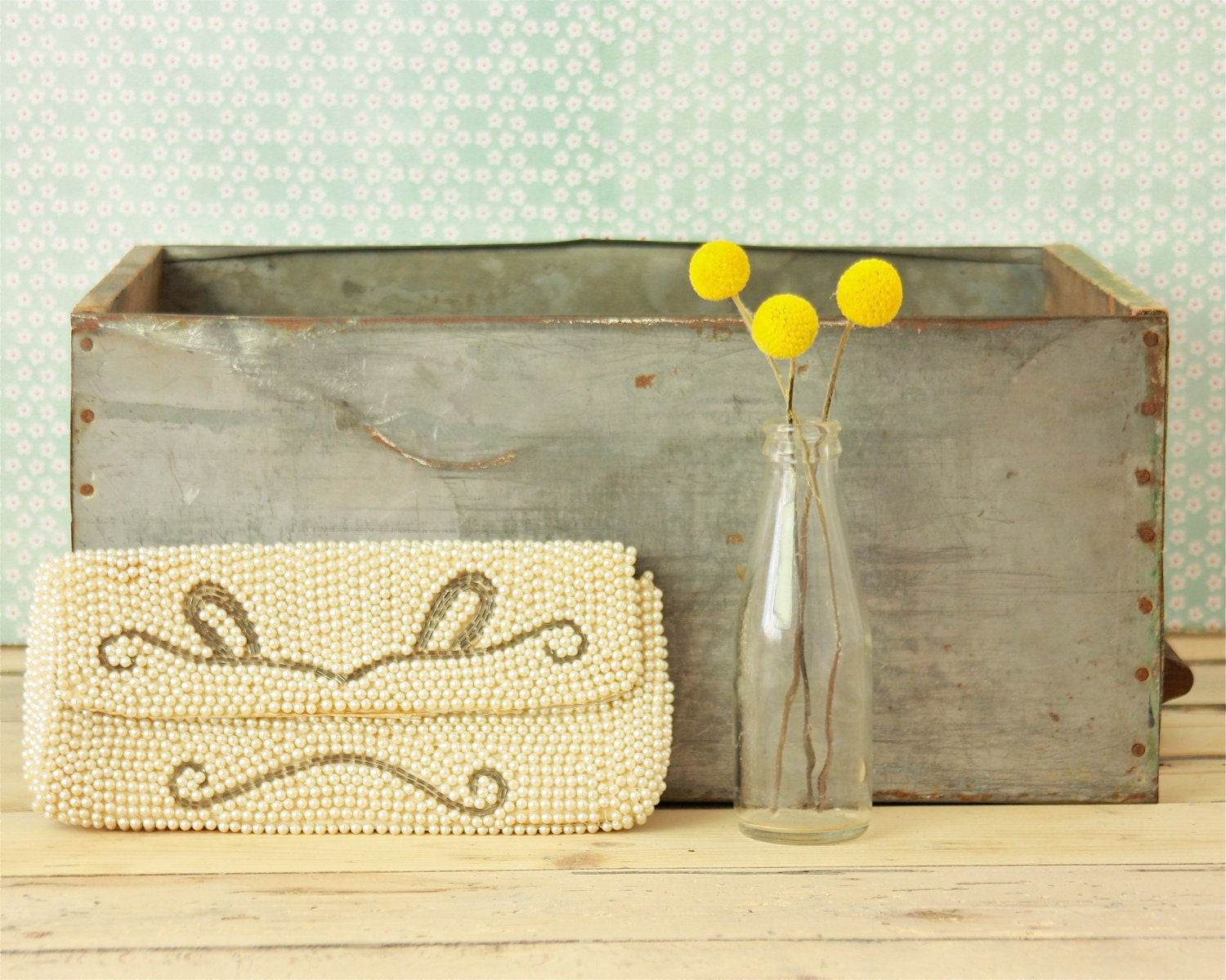 vintage beaded clutch from the 1960's