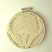 instant collection of vintage crochet doilies in embroidery hoops