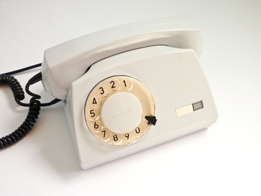 Vintage dial rotary phone blue turquoise soft pastel colors 80s
