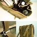 Vintage military bag green canvas messenger army