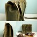 Vintage military bag green canvas messenger army