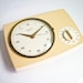 Vintage Kitchen Wall Clock with timer porcelain ceramic 50s 60s