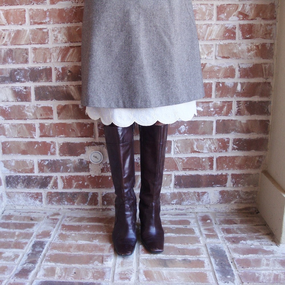 Slip Extender: Wide Scalloped Embroidery -- Cream/ Ivory