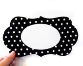 Magnetic picture frame 6x4" - black & white spots