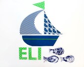 Custom name decals - 3 letters with character - reuseable, removable personalized fabric wall stickers, custom colors