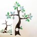family tree - magnetic wall art (not vinyl) - woodgrain, green, fabric, whiteboard