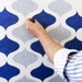 Interactive wallpaper - large magnetic wall art set - blue, white motif