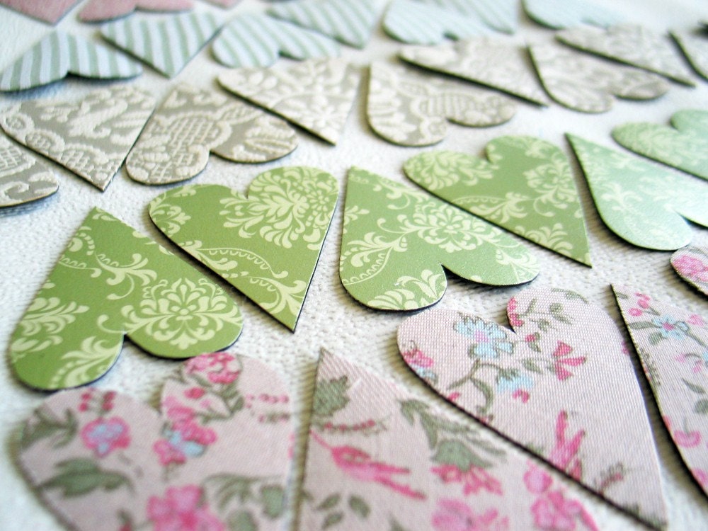 50 heart magnet favors - custom colour theme - handmade wedding favors