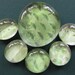 Glass Pebble Magnets - Spring Green-2 - Set of 6 - Green - Kitchen Magnets - Office Decor