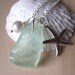 Sea Glass Jewelry Starfish Aqua Sae Glass necklace Seafoam Green Beach Glass Pendant Coca Cola