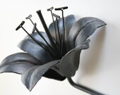 6th Wedding Anniversary Gift Forged Iron TIGER LILY Handmade Metal Steel Flower