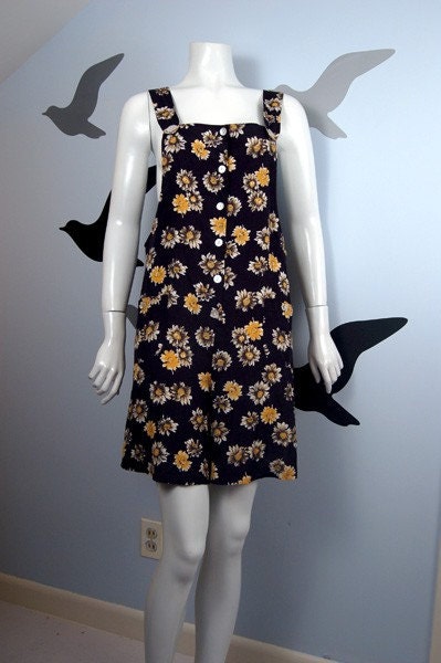 Early 90s Grunge Floral Dress Onesie Romper Overalls - Express