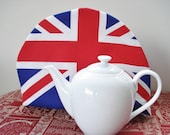 Union Jack tea cozy cosy cosie red white blue covers teapot afternoon english tea time large 15 x 10 inches