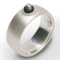 Sterling silver ring IN STOCK interchangeable  screw on finding ring ding