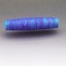 Focal lampwork bead frosted glasslong aqua blue  Anne Londez SRA OOAK