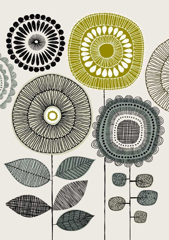 Poster Flowers No4, limited edition giclee print