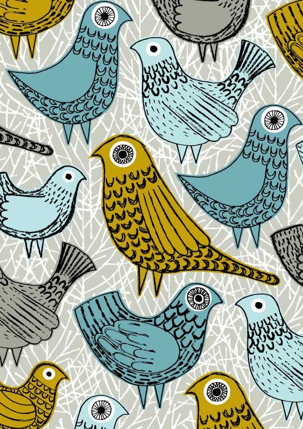 Bright Birds, limited edition giclee print