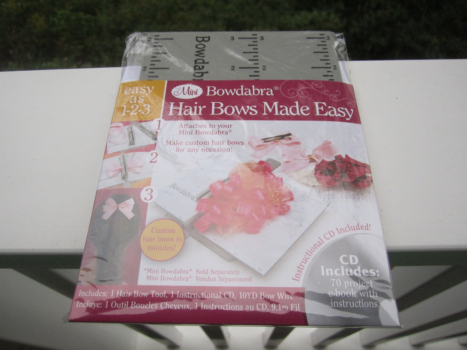 Bowdabra mini Hair Bow Maker -- DVD with 70 hair bow tutorial