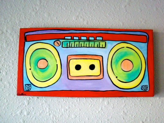 Original Painting -"80's Boom Box"
