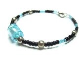 Blue beaded bracelet
