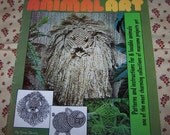 Macrame Animal Art, Folk Art, Pattern Book, Vintage, 1976, Craft Publications, 8 Animal Designs, Susan Shwartz