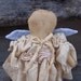 SALE Primitive Folk Art Angel Doll Rustic Grungy Wall Hanger Shelf Sitter Tuck Prim Country Decor