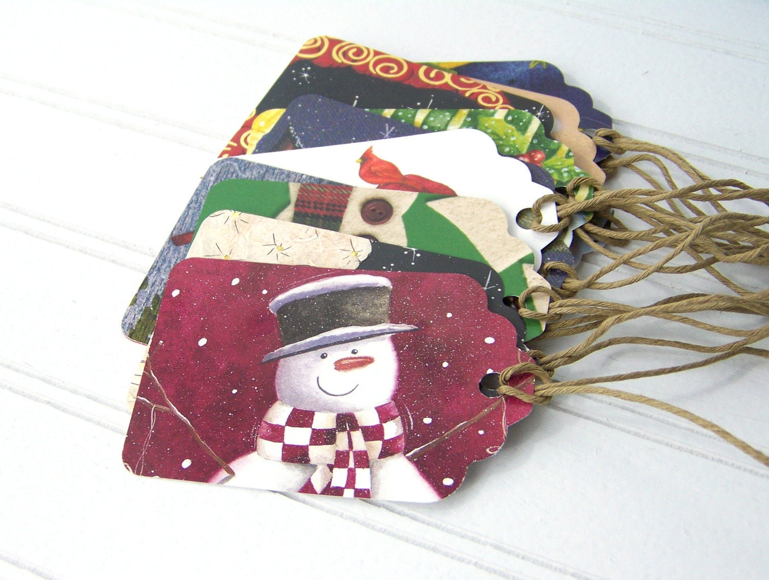 Eco-friendly Holiday Gift Tags, Crafty Country Christmas, Recycled Cards - NobleEarth